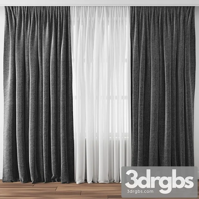 Curtain 108 2 3D Model Free