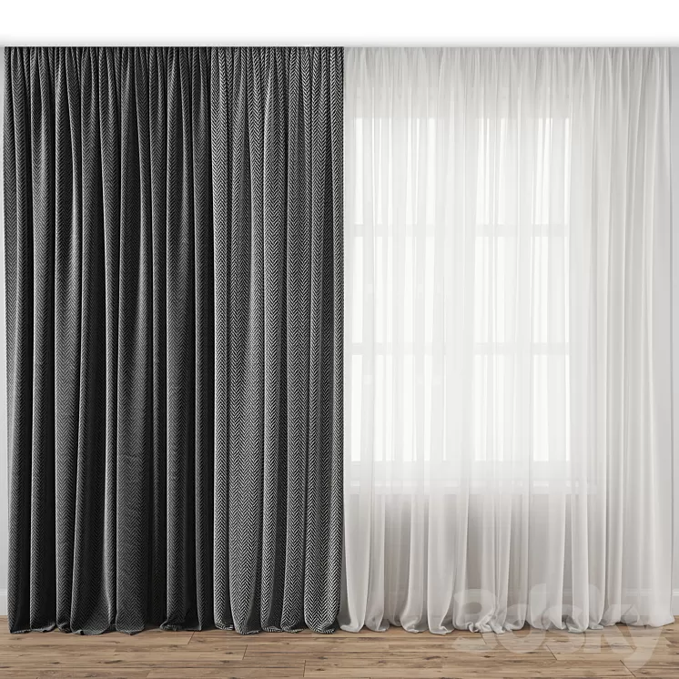 Curtain 123 3D Model