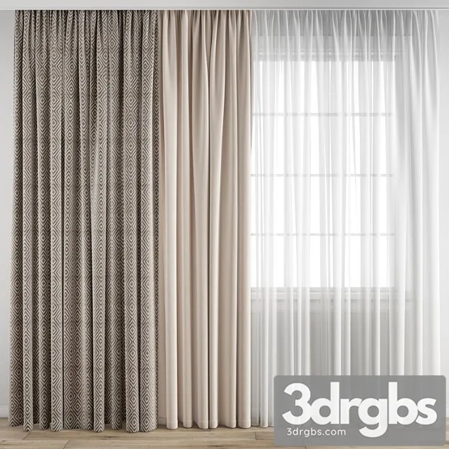 Curtain 200 1 3D Model Free