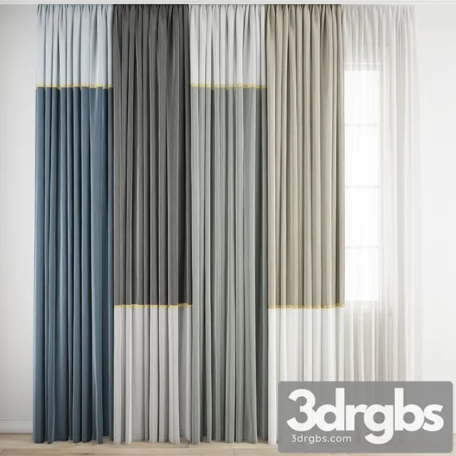 Curtain 244 3D Model Free
