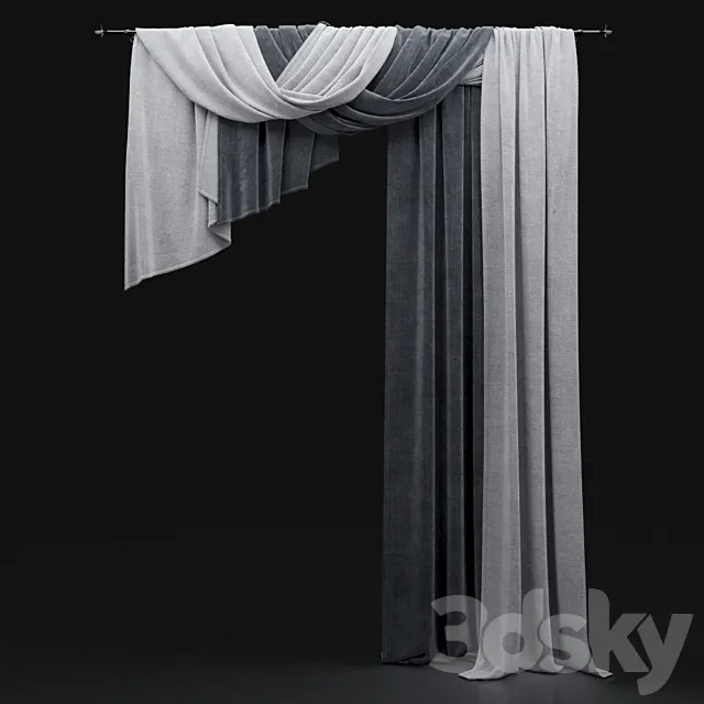 Curtain 308 3D Model