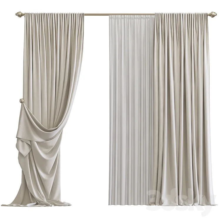 Curtain #314 3D Model Free