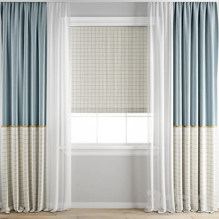 Curtain 332 3D Model Free