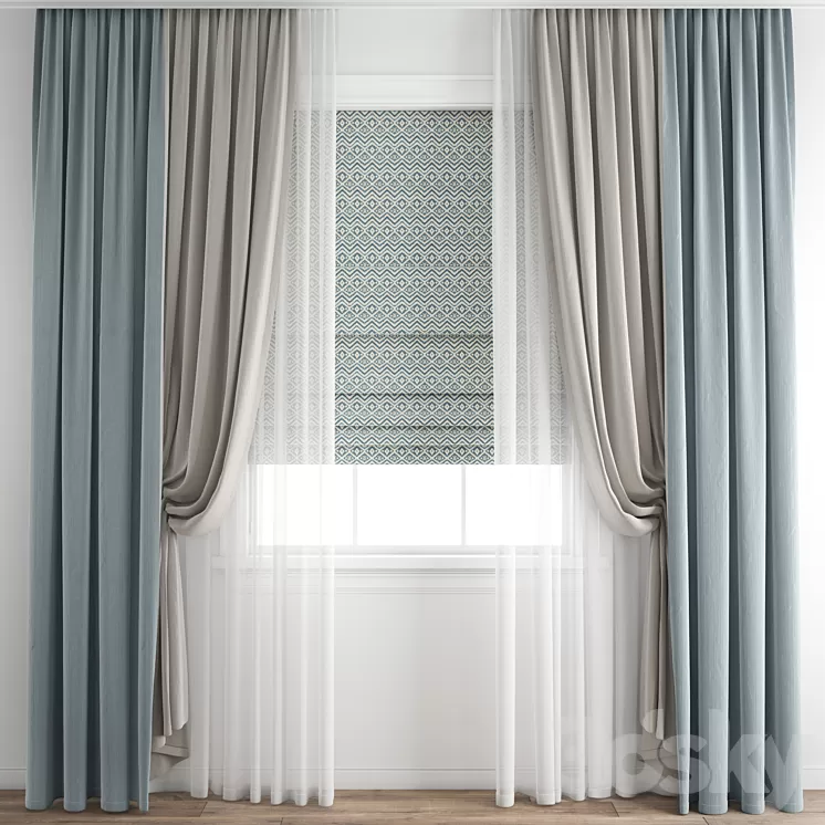 Curtain 333 3D Model Free