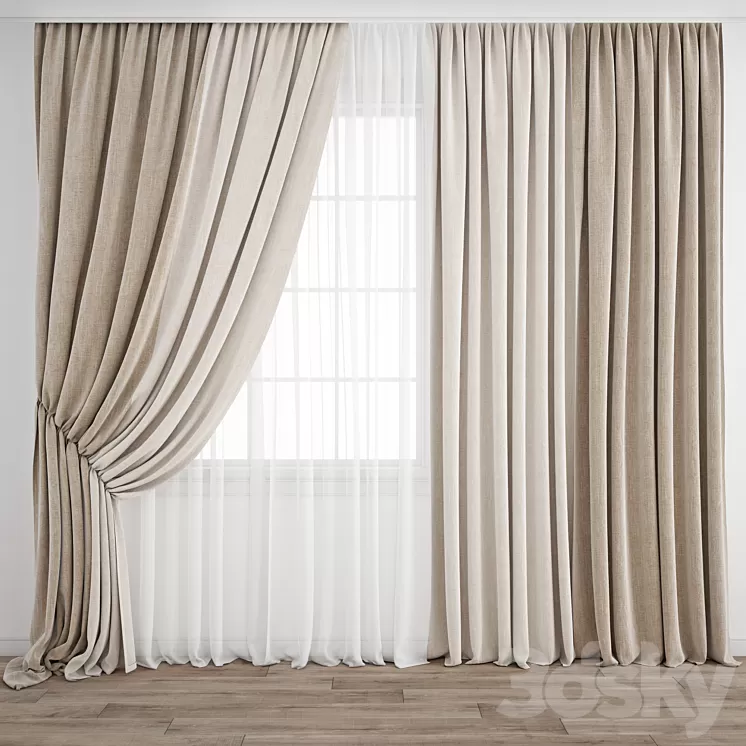 Curtain 336 3D Model Free