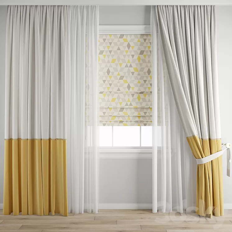Curtain 338 3D Model Free