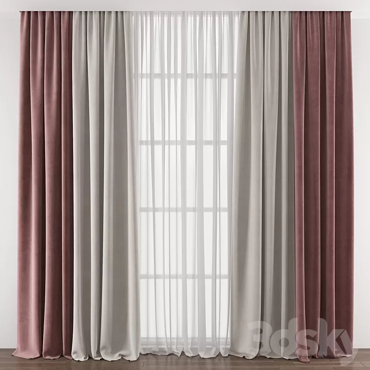 Curtain 386 3D Model