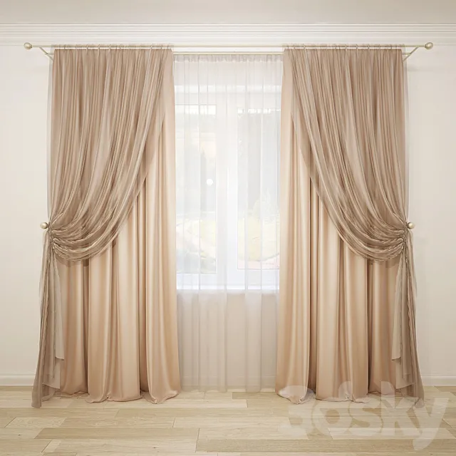 Curtain-4 3D Model