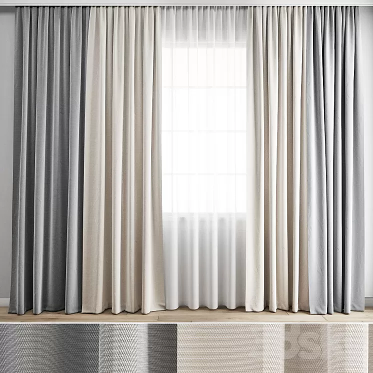 Curtain 406 3D Model Free