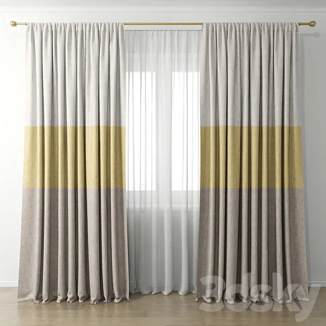 Curtain 43 3D Model