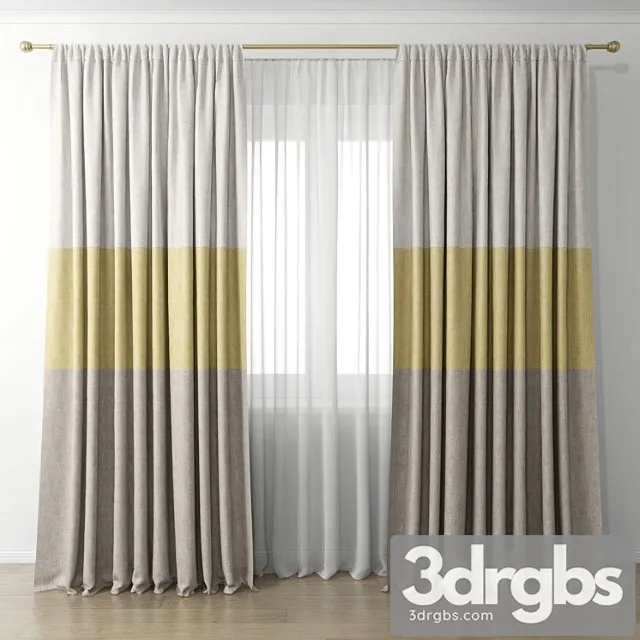 Curtain 43 6 3D Model Free