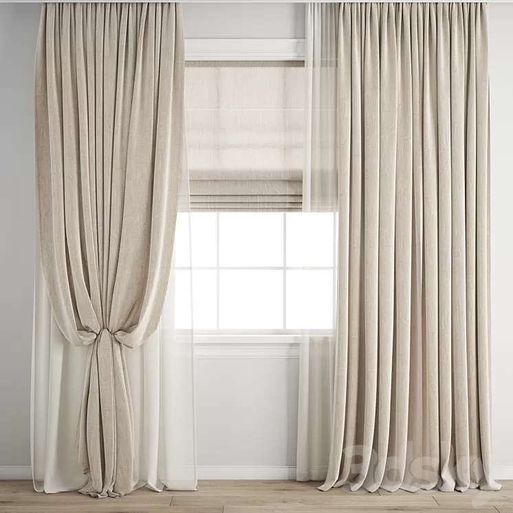 Curtain 433 3D Model Free