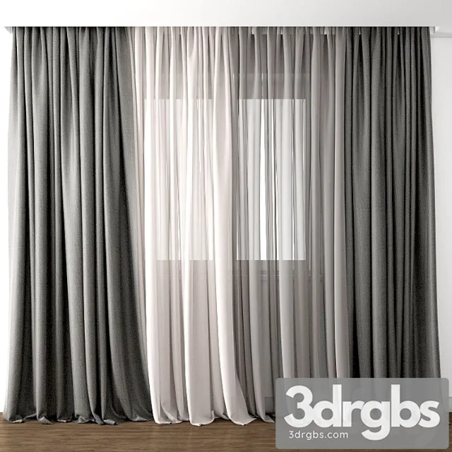 Curtain 44 3D Model Free