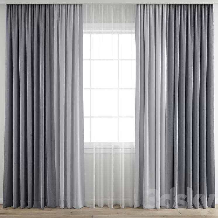 Curtain 443 3D Model Free