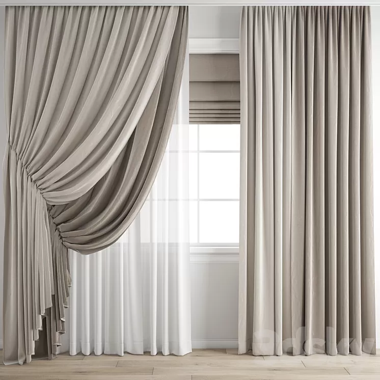 Curtain 444 3D Model Free