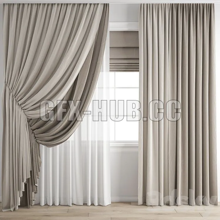 Curtain 444 3D Model