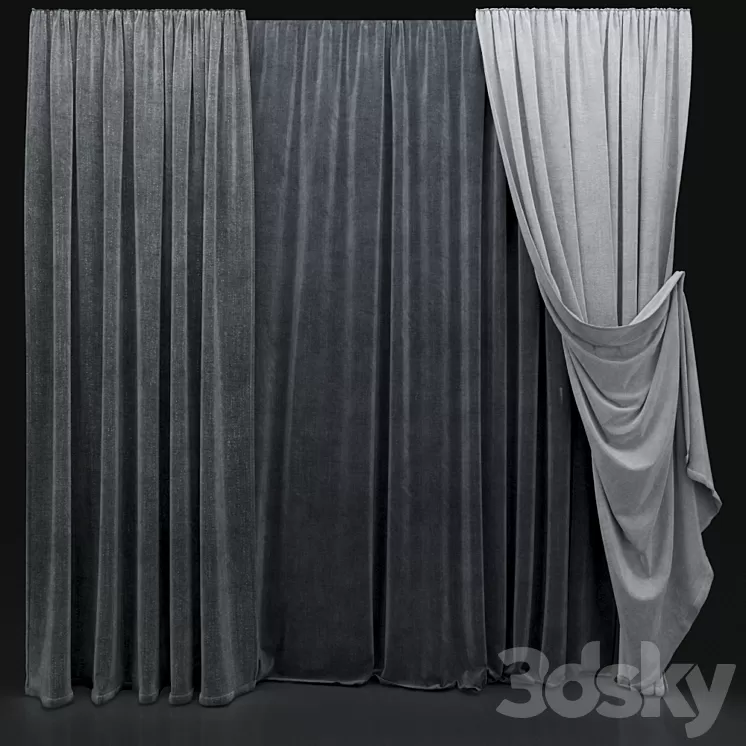 Curtain 444 3D Model