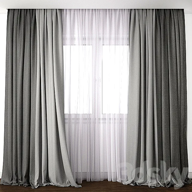 Curtain 48 3D Model