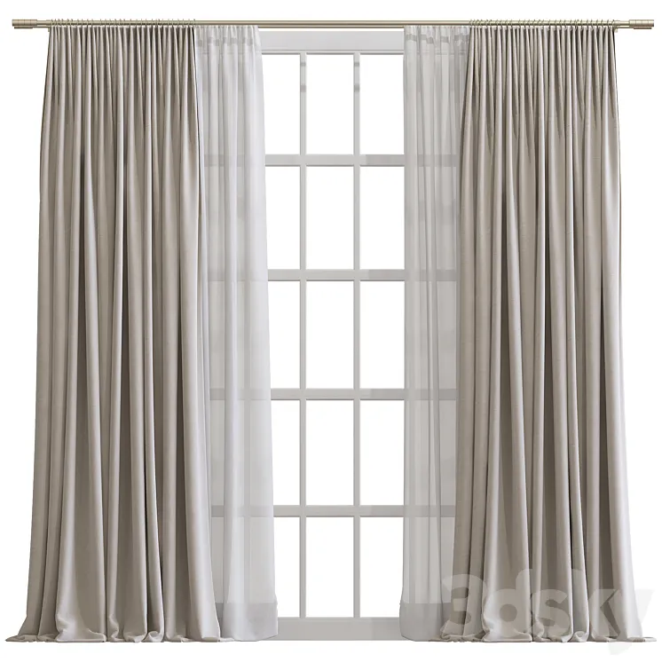 Curtain #481 3D Model Free