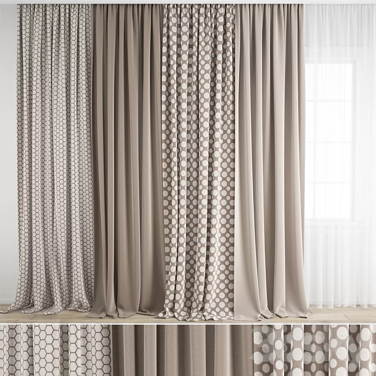 Curtain 555 3D Model Free