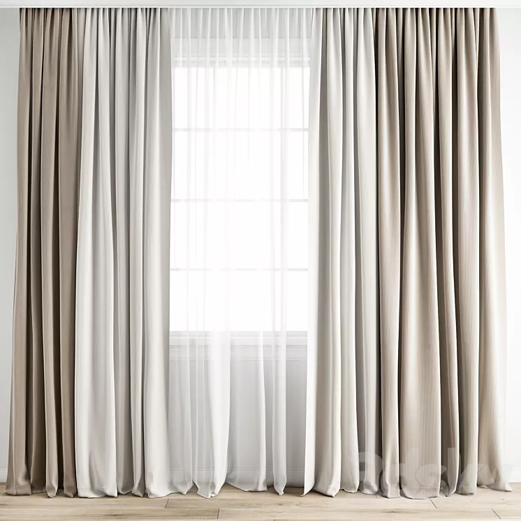 Curtain 557 3D Model Free