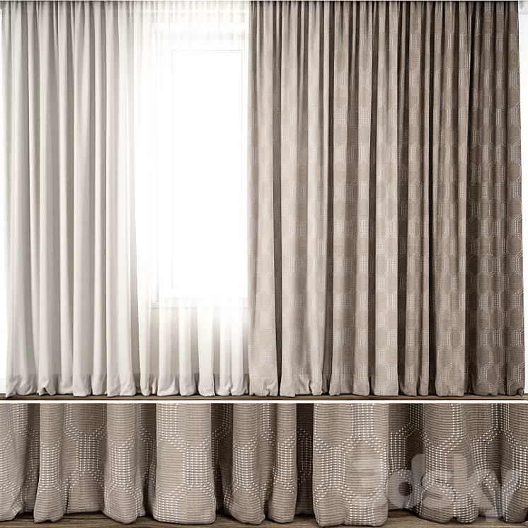 Curtain 60 3D Model