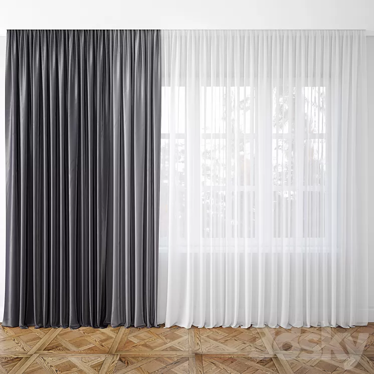 Curtain 65 3D Model