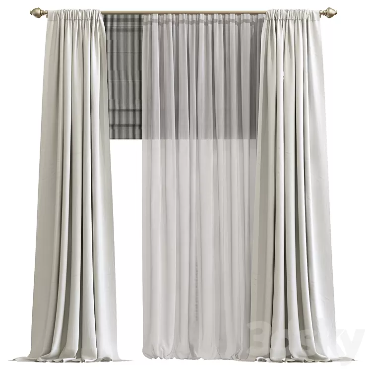 Curtain 763 3D Model Free