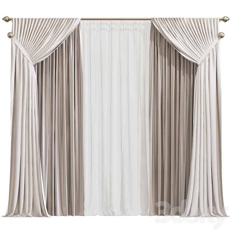 Curtain 830 3D Model Free