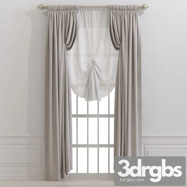 Curtain 890 3D Model Free