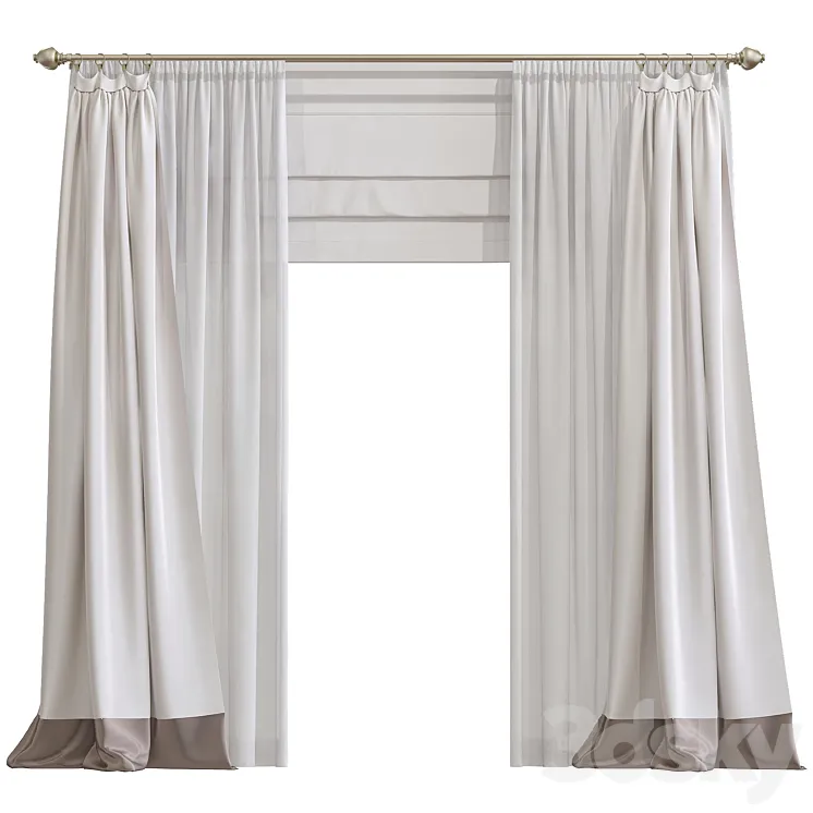 Curtain 942 3D Model Free
