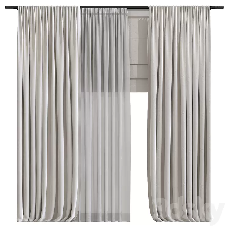 Curtain 968 3D Model Free