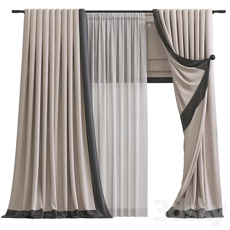 Curtain 983 3D Model Free
