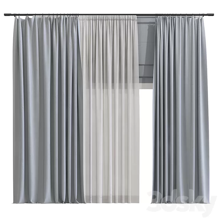 Curtain 987 3D Model Free