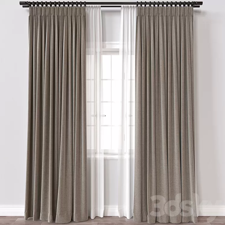 Curtain A145 3D Model Free