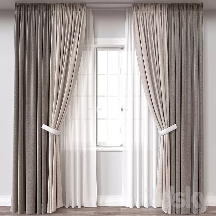 Curtain A166 3D Model Free