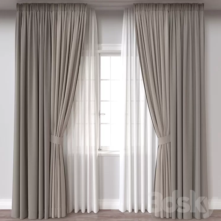 Curtain A329 3D Model Free