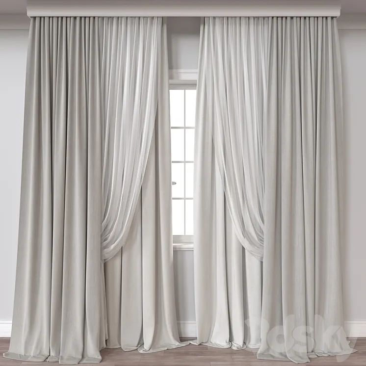 Curtain A410 3D Model Free