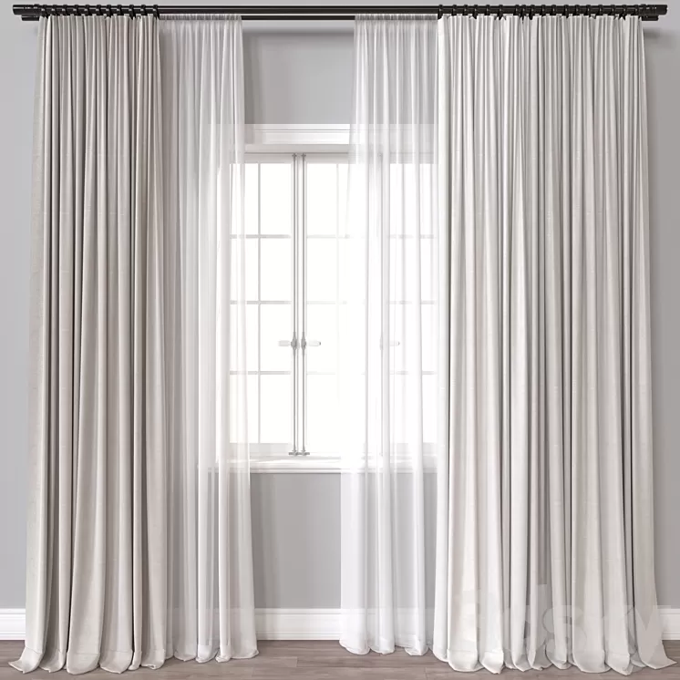 Curtain A570 3D Model Free