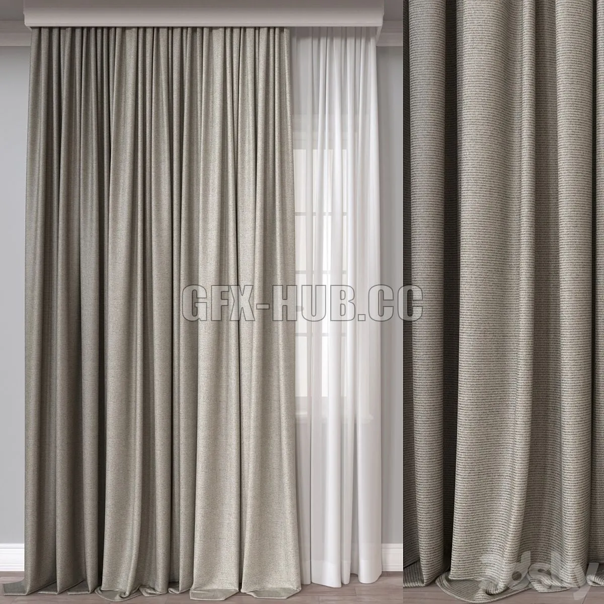 Curtain A651 3D Model