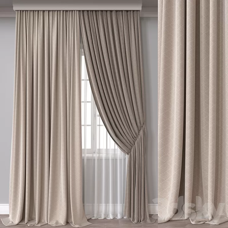 Curtain A696 3D Model Free