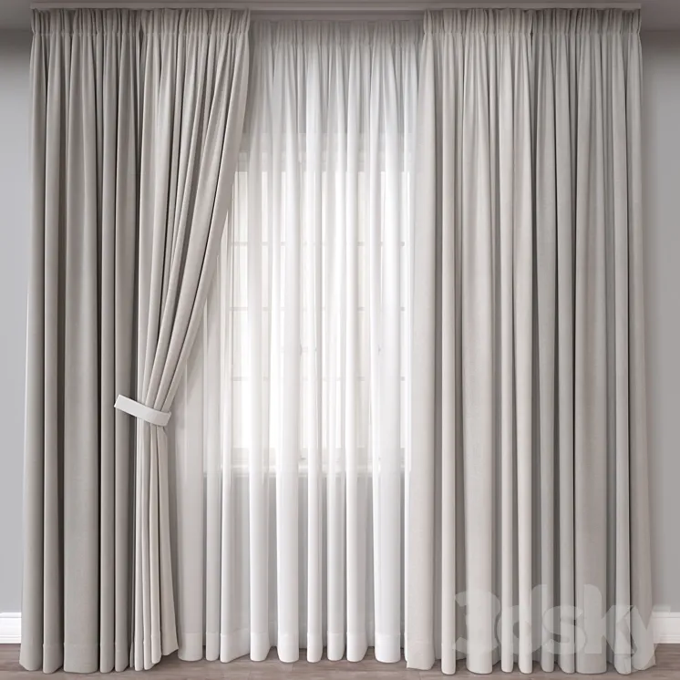 Curtain A733 3D Model Free
