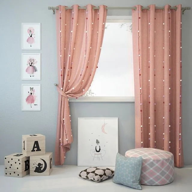 Curtain and decor 7 3D Model