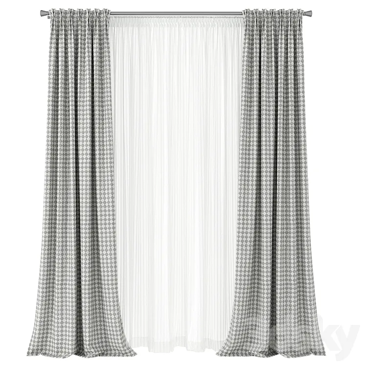 Curtain Argyle 3D Model Free