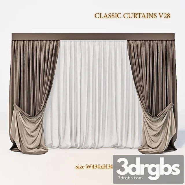 Curtain Classic B28 3D Model Free