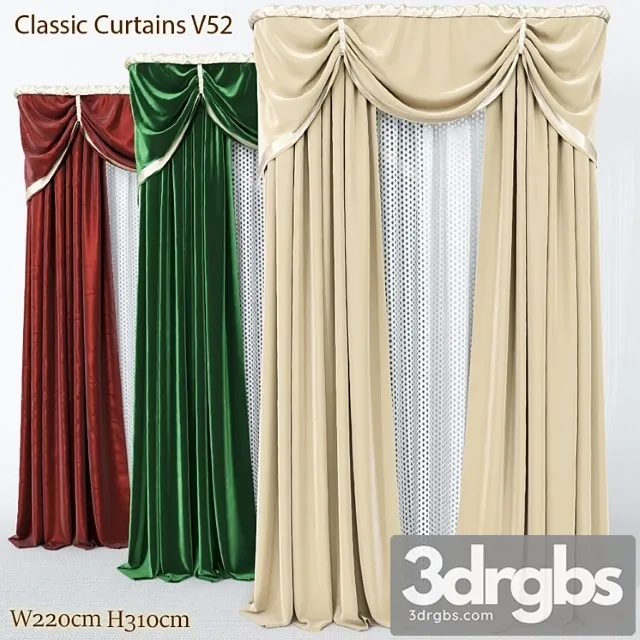 Curtain Classic B52 3D Model Free
