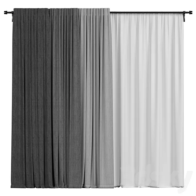 Curtain collection 3D Model