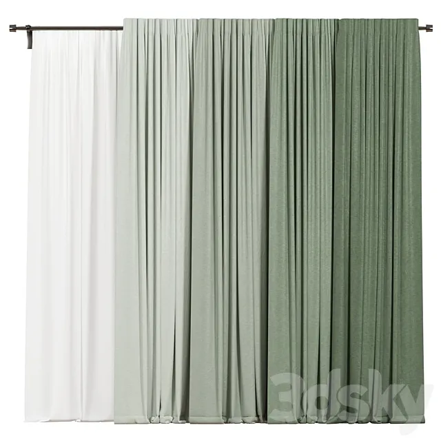 Curtain collection 3D Model