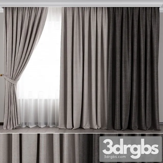 Curtain For Interior 029 3 3D Model Free