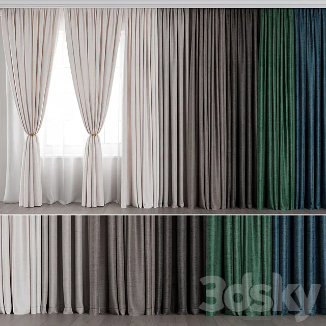 Curtain for Interior 031 3D Model